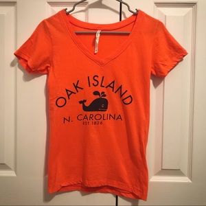Orange Oak Island Short-Sleeved Tee Shirt